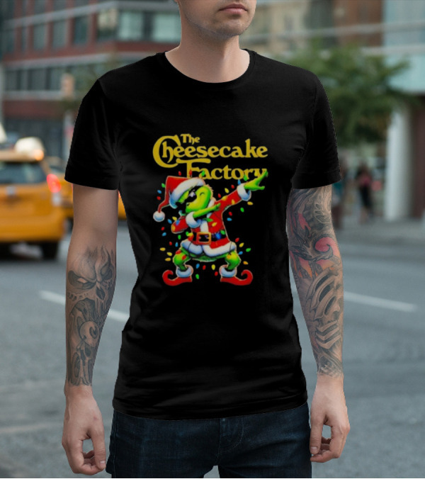 The Cheesecake Factory Santa Grinch Dabbing Merry Christmas T-Shirt