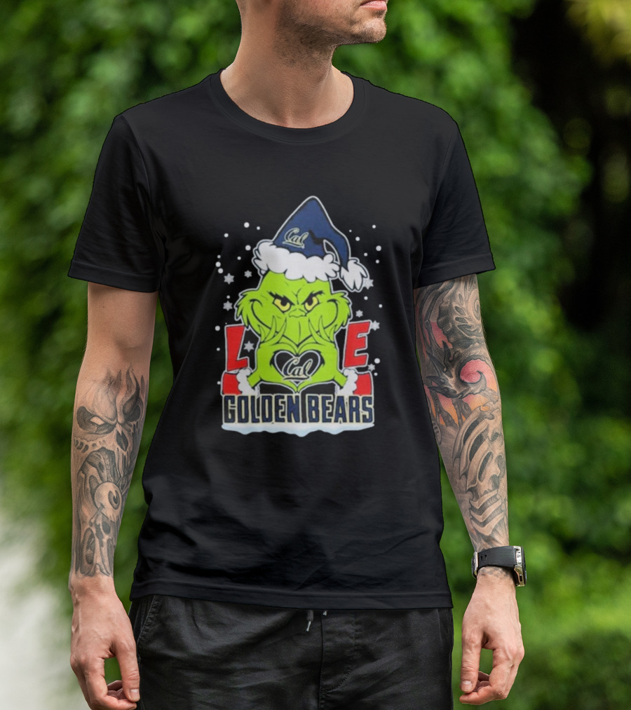 The Grinch Love Cal Golden Bears Football Christmas T-Shirt