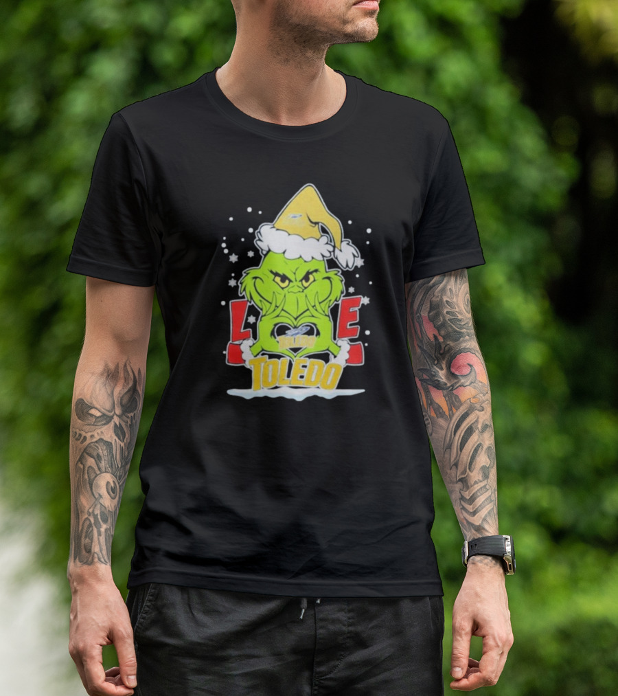 The Grinch Love Toledo Rockets Christmas 2024 Football T-Shirt