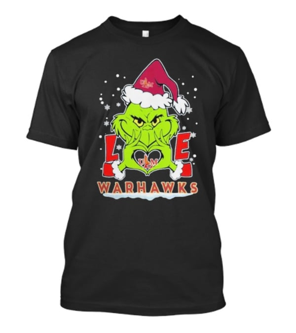 ULM Warhawks Football Grinch Love Christmas T-Shirt