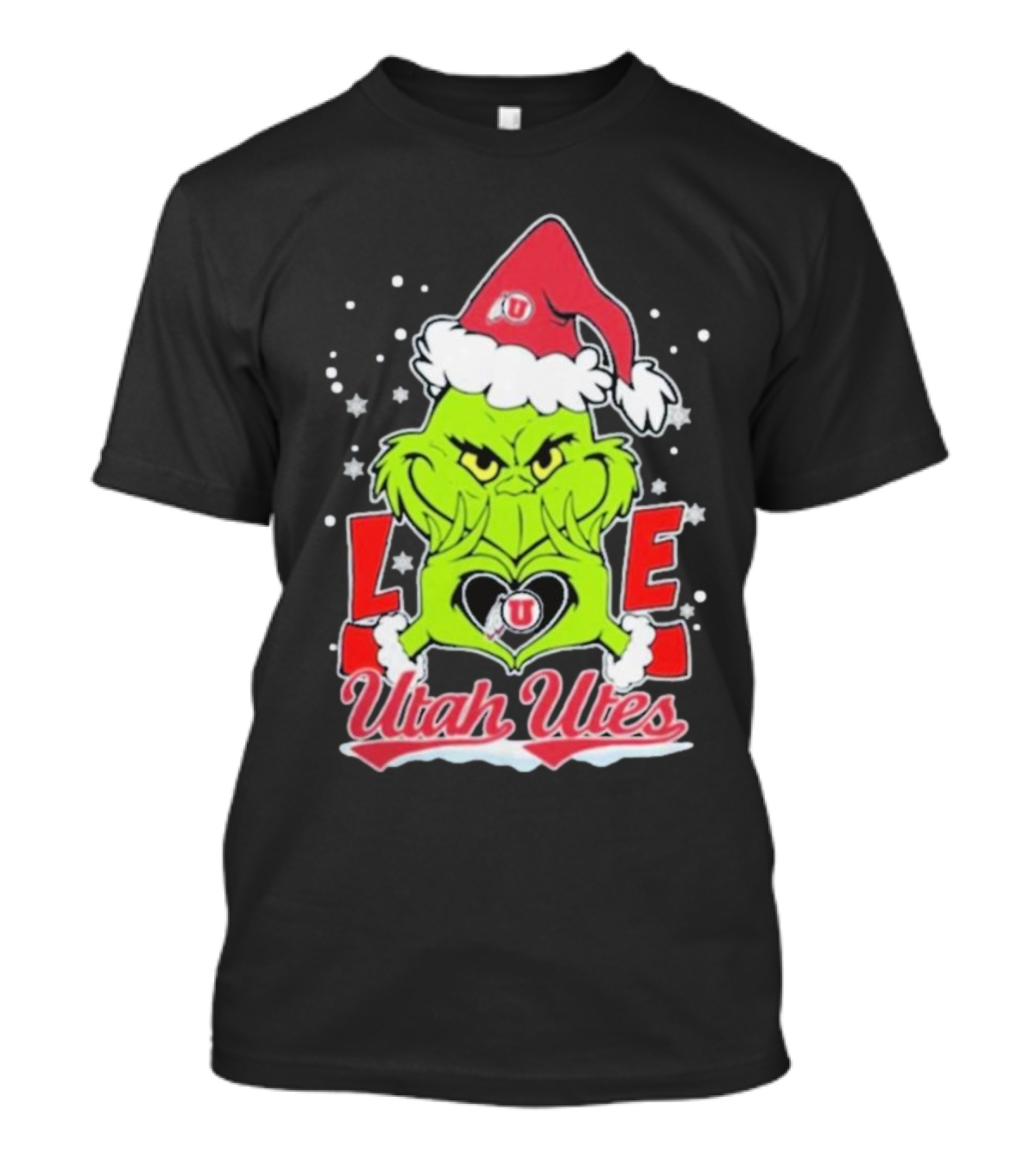 The Grinch Utah Utes Love Christmas 2024 Football T-Shirt
