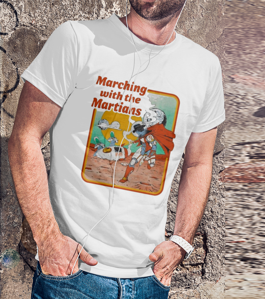 Marching With The Martians Dexter And The Moonrocks Retro Sci-Fi Adventure T-Shirt