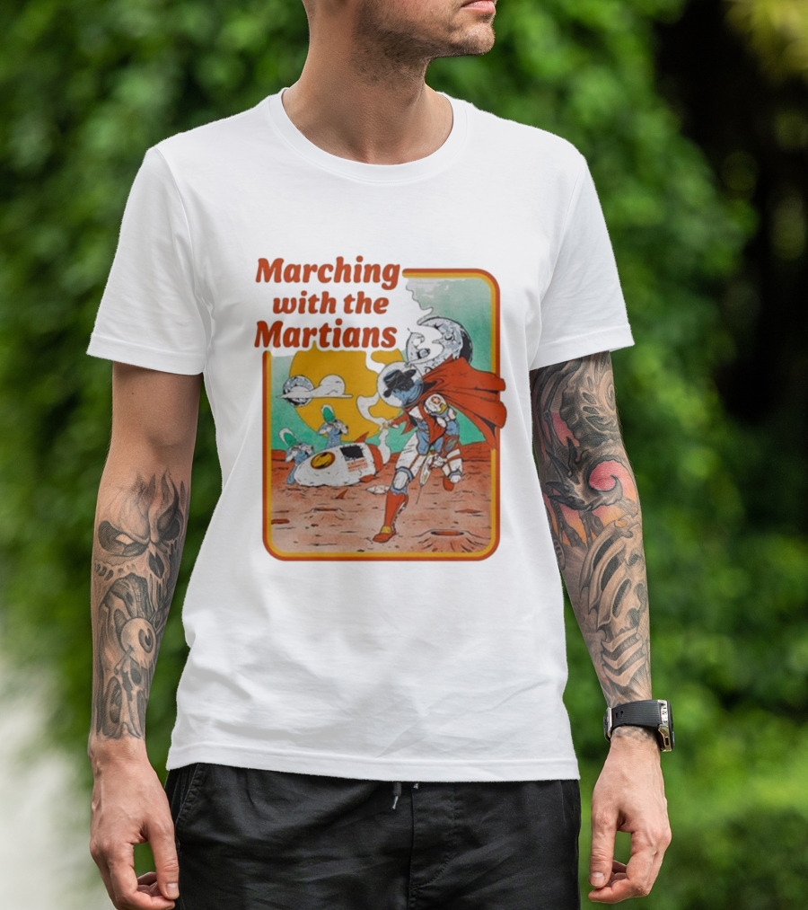 Marching With The Martians Dexter And The Moonrocks Retro Sci-Fi Adventure T-Shirt