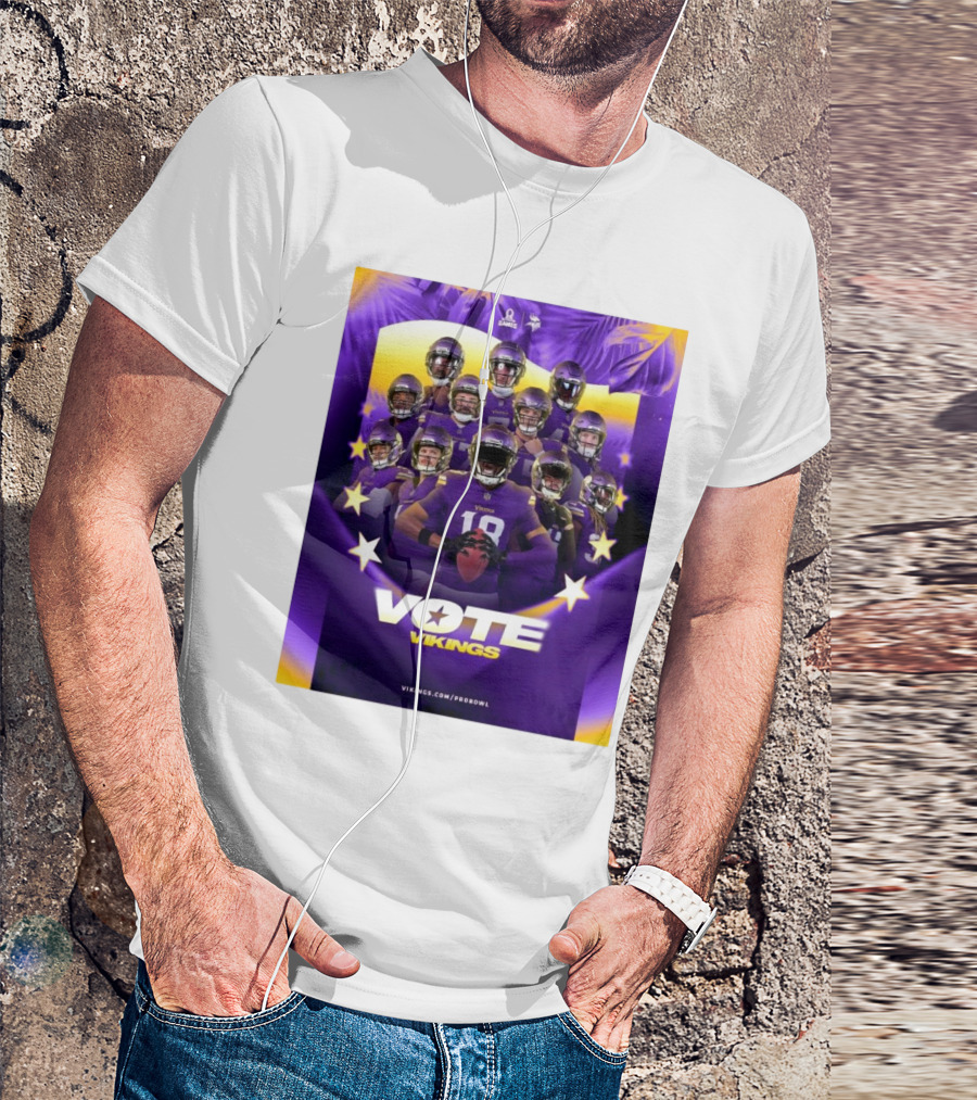 Minnesota Vikings Pro Bowl Games Vote Vikings NFL Team Nominees Promotion T-Shirt