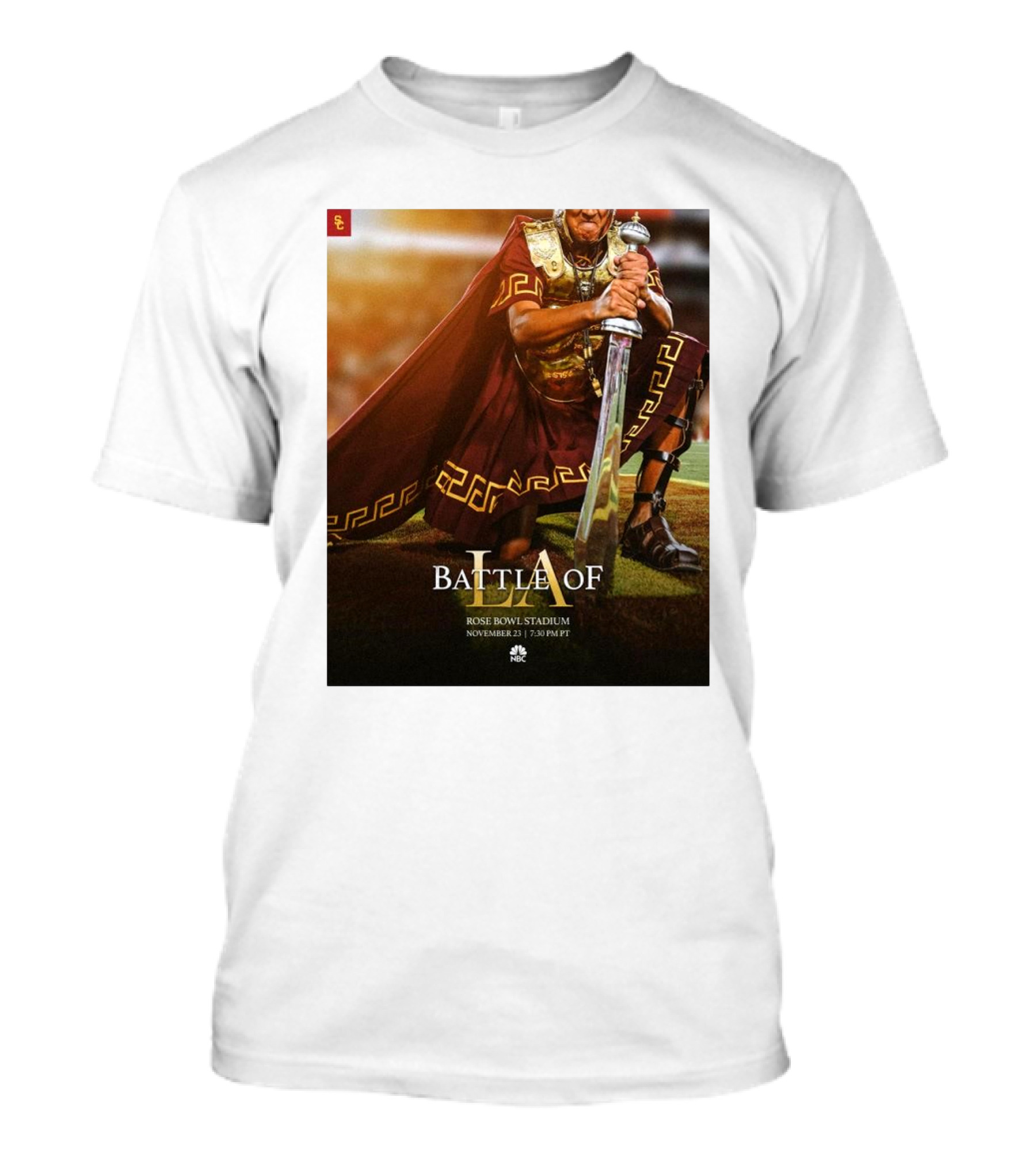 USC Trojans Battle Of UCLA Bruins At Rose Bowl Stadium November 23 3024 NBC T-Shirt
