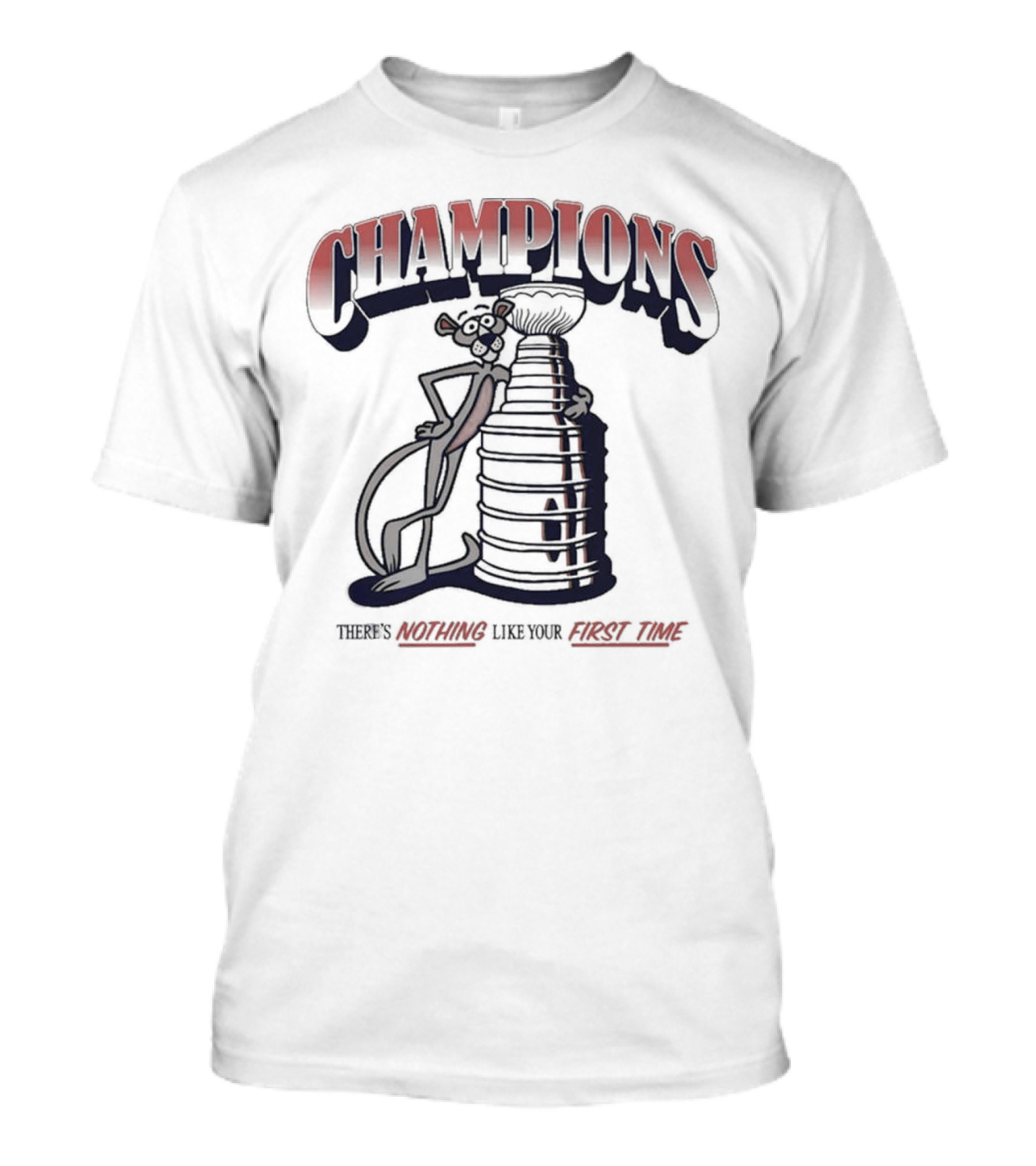 Pink Panther Champions 24 There's Nothing Like Your First Time Cup T-Shirt