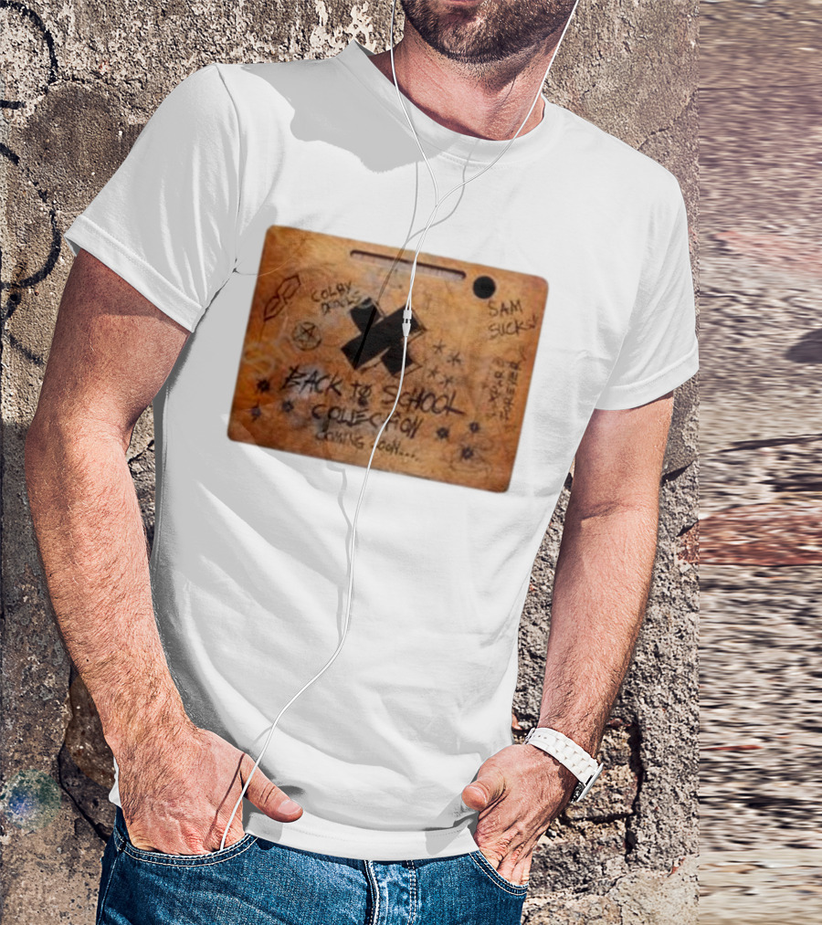 Sam And Colby Merch Store XPLR Back To School Collection Coming Soon Colby Draws Sam Sucks T-Shirt