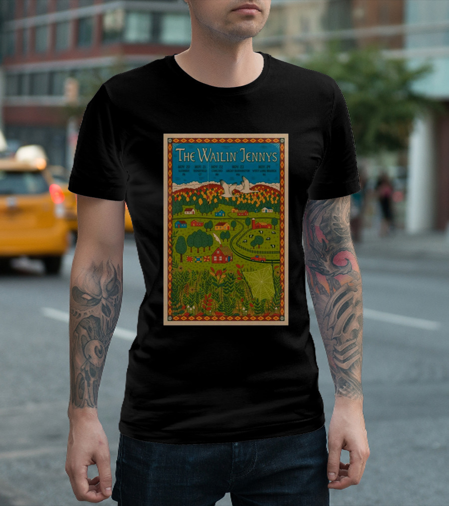 The Wailin' Jennys Nov 20 2024 Keswick Theatre Glenside PA Tour US Nov 21 Kent OH Nov 22 Grand Rapids MI Nov 23 Bay City MI Nov 24 Westfield MA Autumn Scenic Landscape T-Shirt