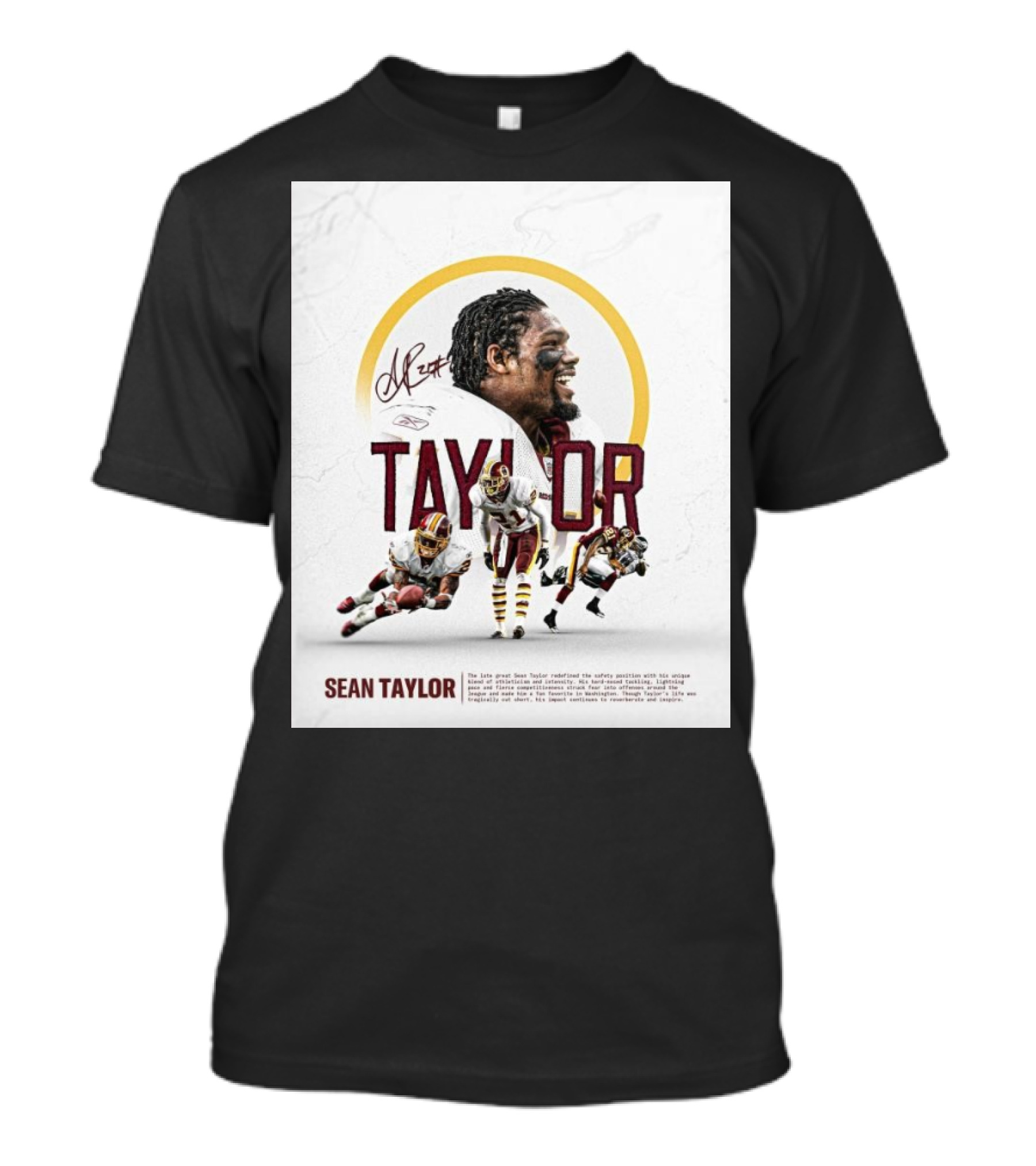 Washington Commanders Sean Taylor Athleticism Intensity Signature Safety Position Redefined T-Shirt