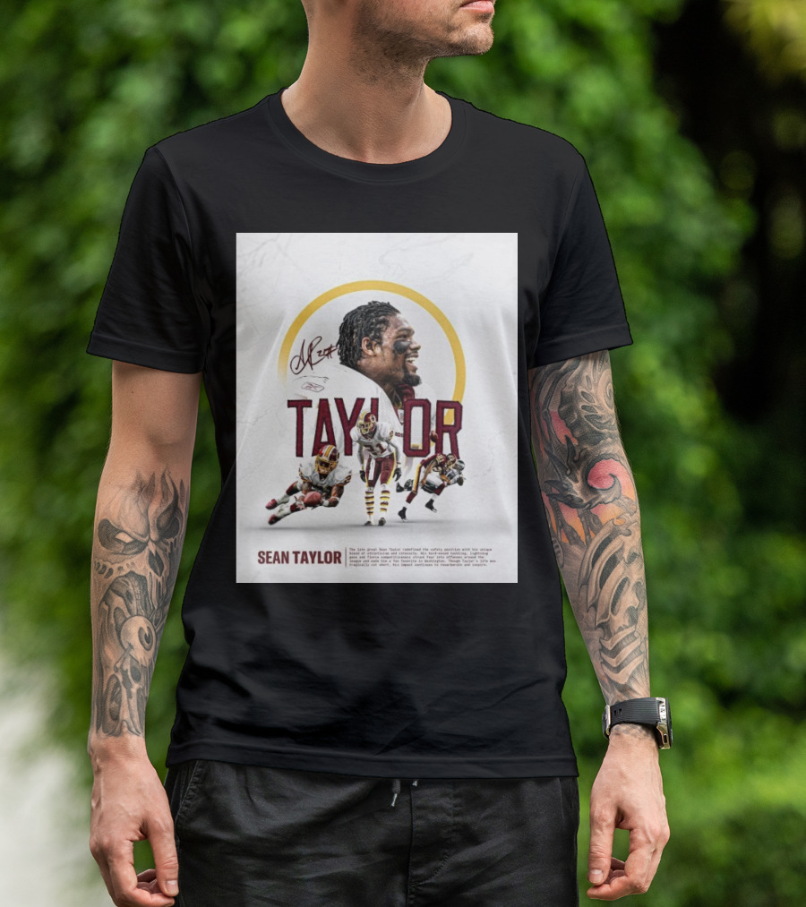 Washington Commanders Sean Taylor Athleticism Intensity Signature Safety Position Redefined T-Shirt