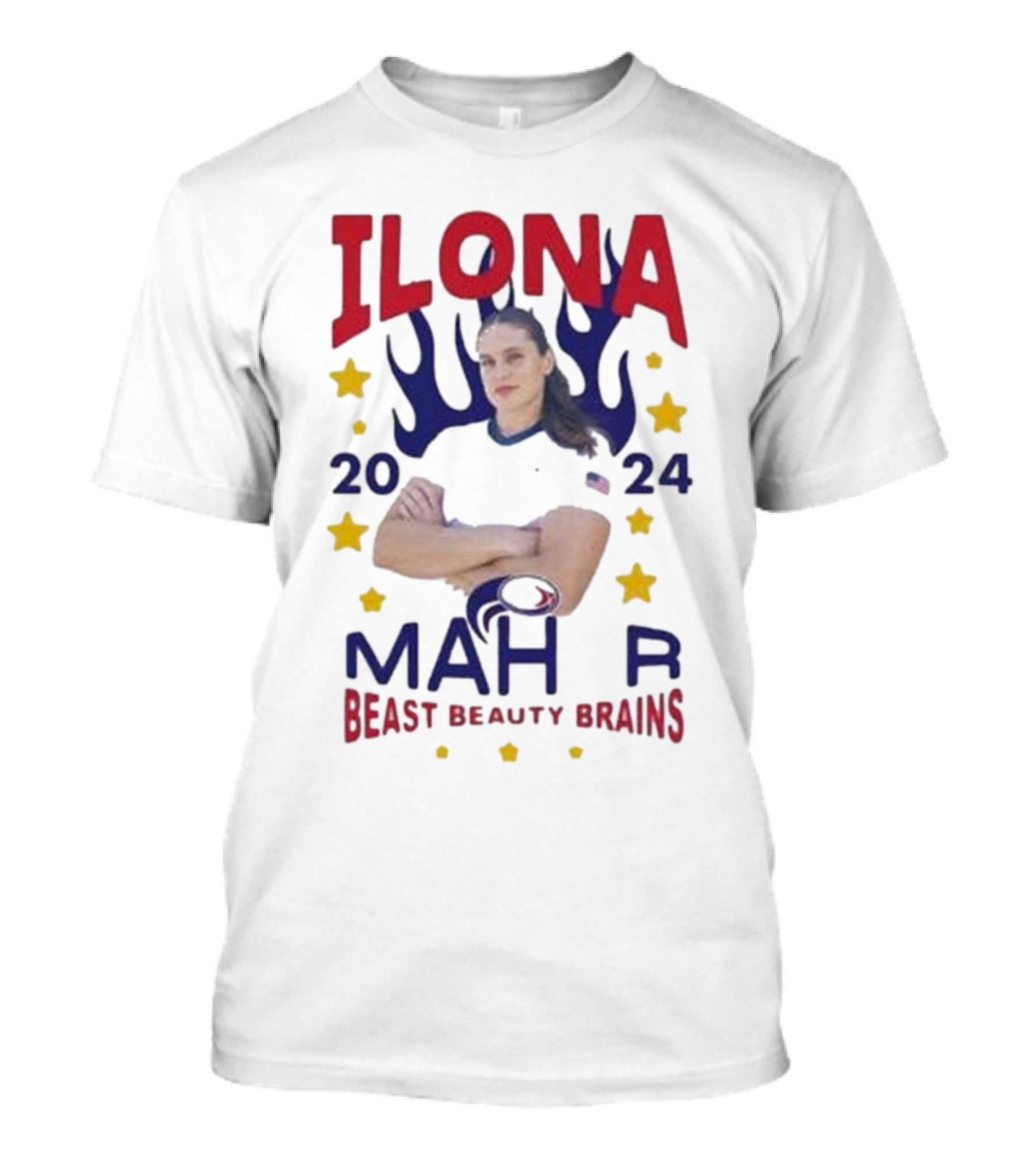 Ilona 2024 Maher Beast Beauty Brains T-Shirt