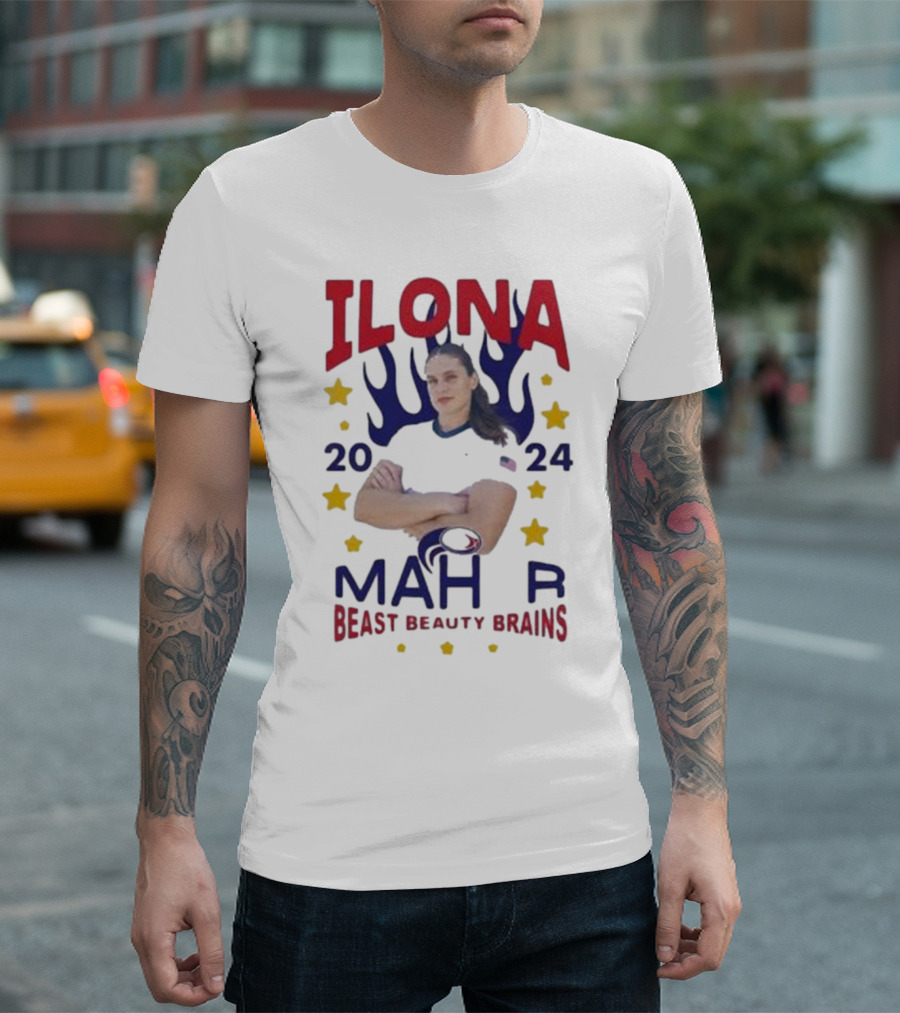Ilona 2024 Maher Beast Beauty Brains T-Shirt
