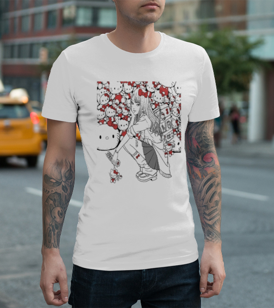 Tomie x Hello Kitty Collaboration Visual Merchandise T-Shirt