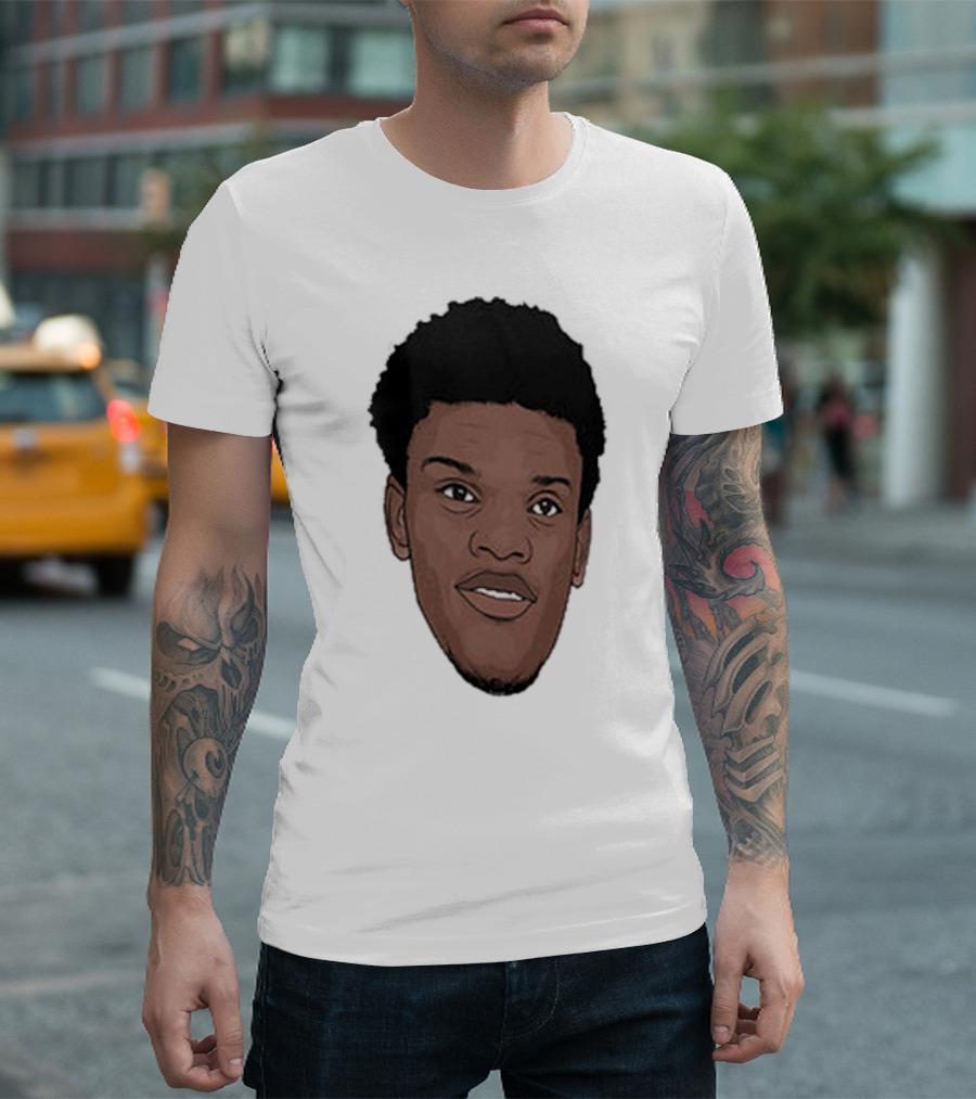 Lamar Jackson Big Head MVP Baltimore Ravens NFL T-Shirt