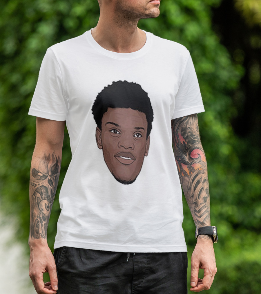 Lamar Jackson Big Head MVP Baltimore Ravens NFL T-Shirt