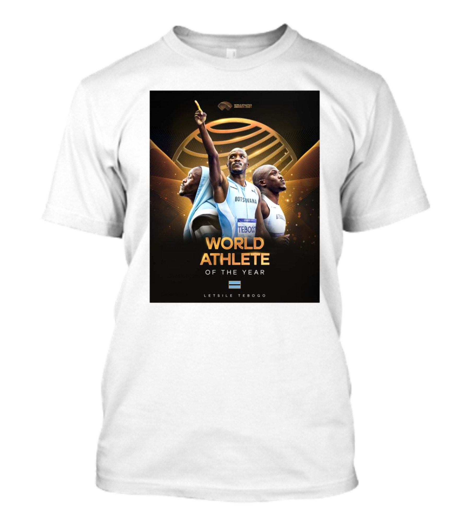 World Athlete Of The Year Letsile Tebogo Botswana World Athletics Awards T-Shirt