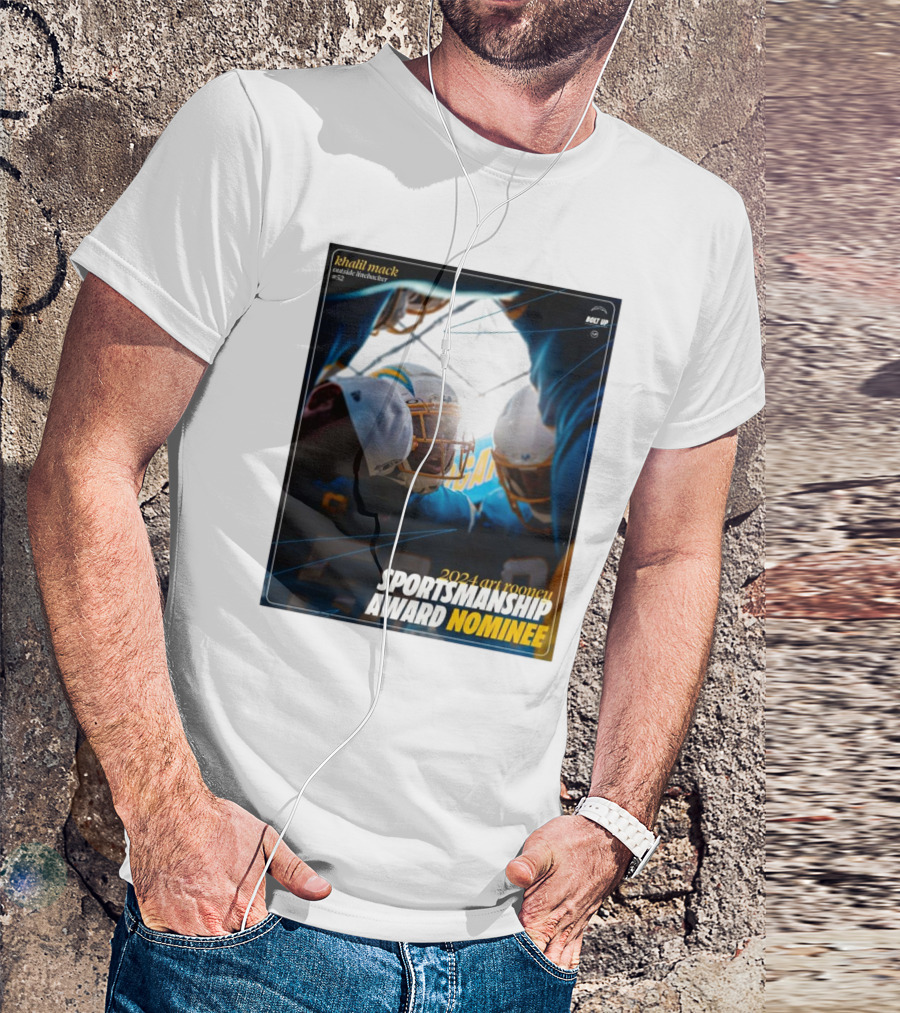 Los Angeles Chargers Khalil Mack Outside Linebacker 2024 Art Rooney Sportsmanship Award Nominee Charged Up Team Spirit T-Shirt