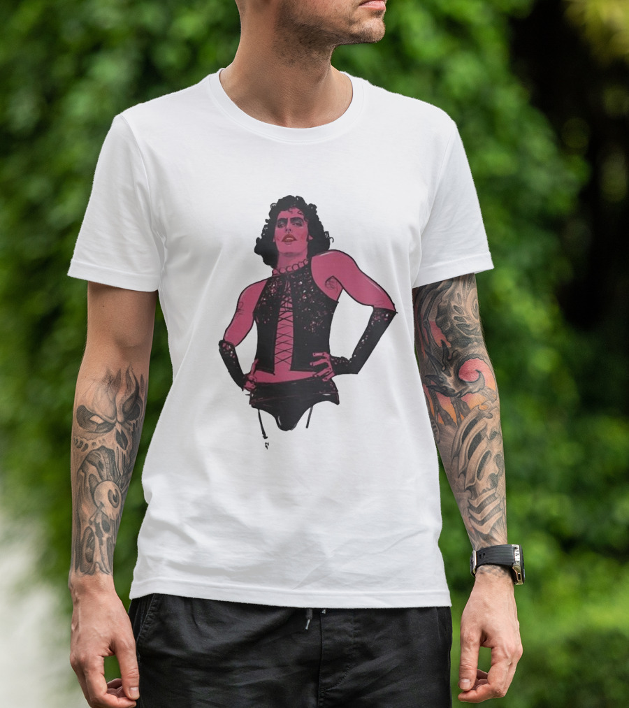 Macho Frank N Furter Rocky Horror Tim Curry Dr. Frank-N-Furter Iconic Costume Image T-Shirt