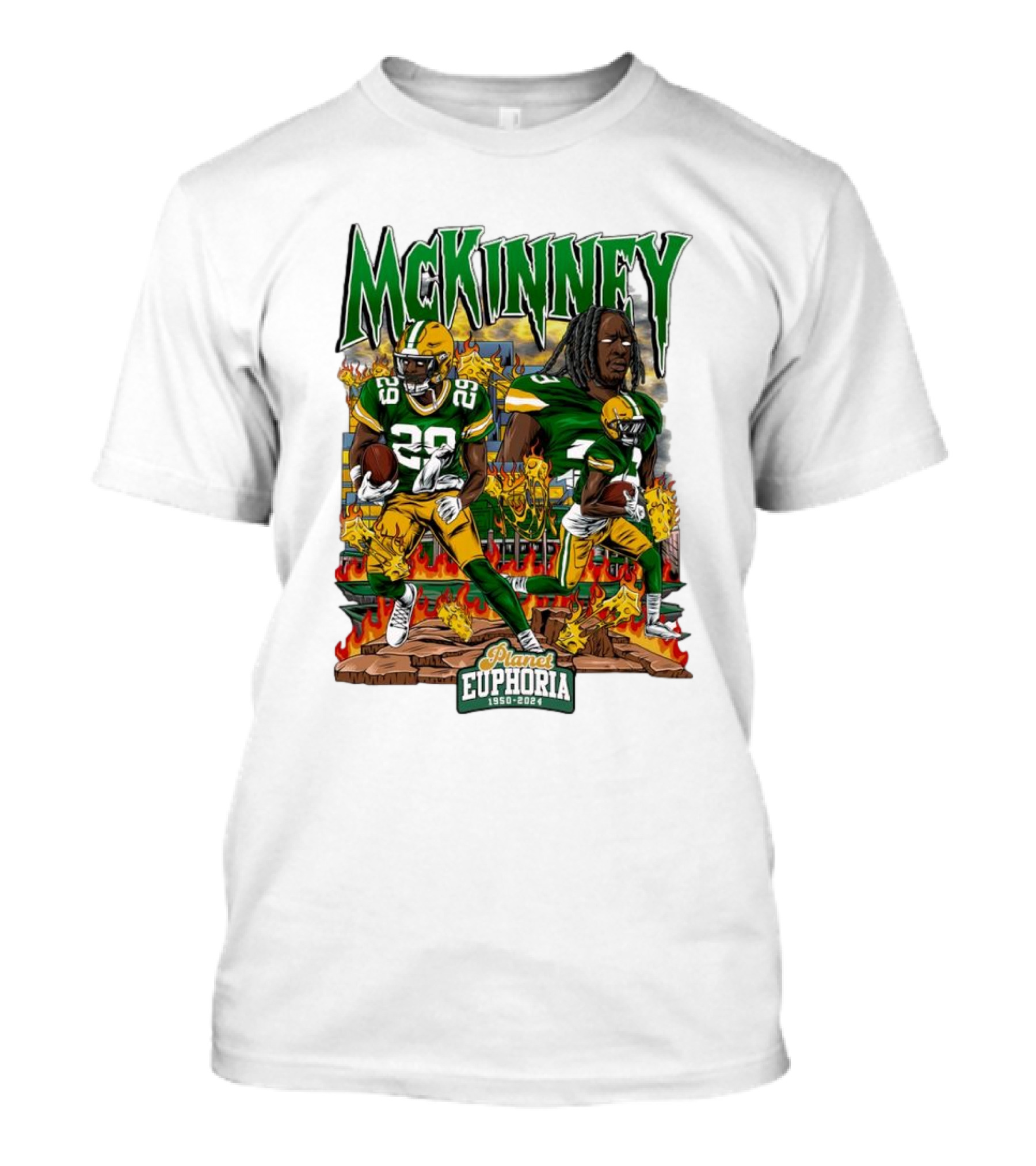 McKinney Green Bay Packers Planet Euphoria 1990-2024 NFL T-Shirt