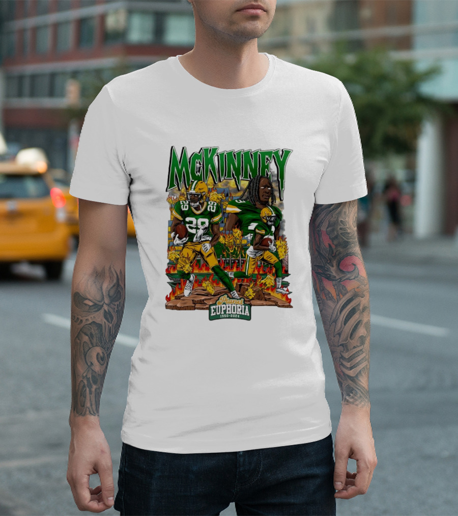 McKinney Green Bay Packers Planet Euphoria 1990-2024 NFL T-Shirt