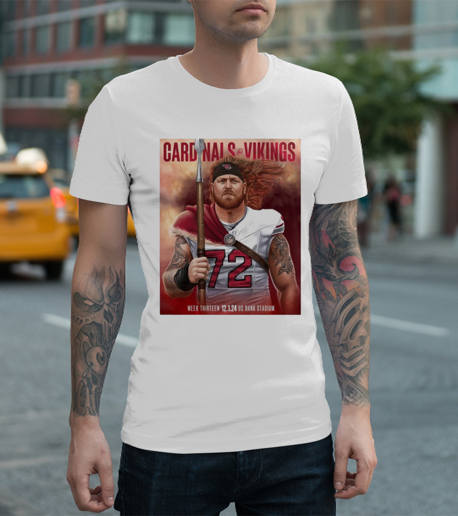Cardinals At Vikings Week Thirteen 12.1.24 US Bank Stadium T-Shirt