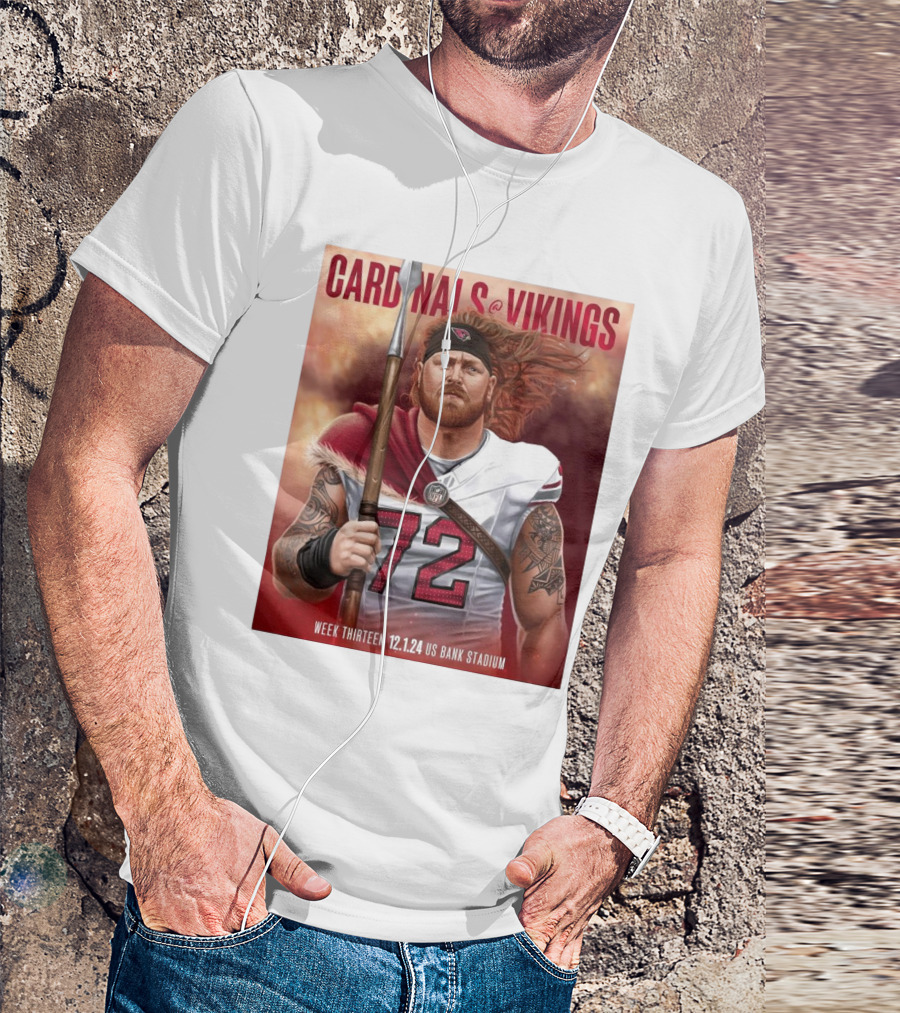 Cardinals At Vikings Week Thirteen 12.1.24 US Bank Stadium T-Shirt