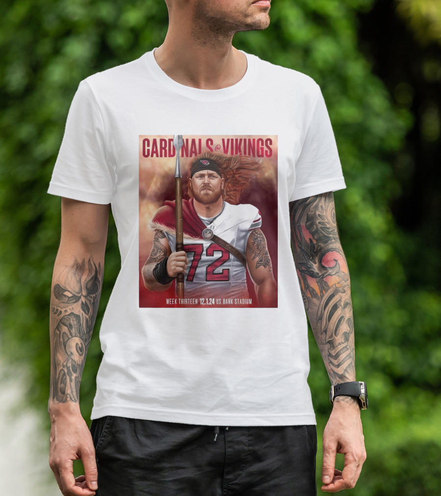 Cardinals At Vikings Week Thirteen 12.1.24 US Bank Stadium T-Shirt