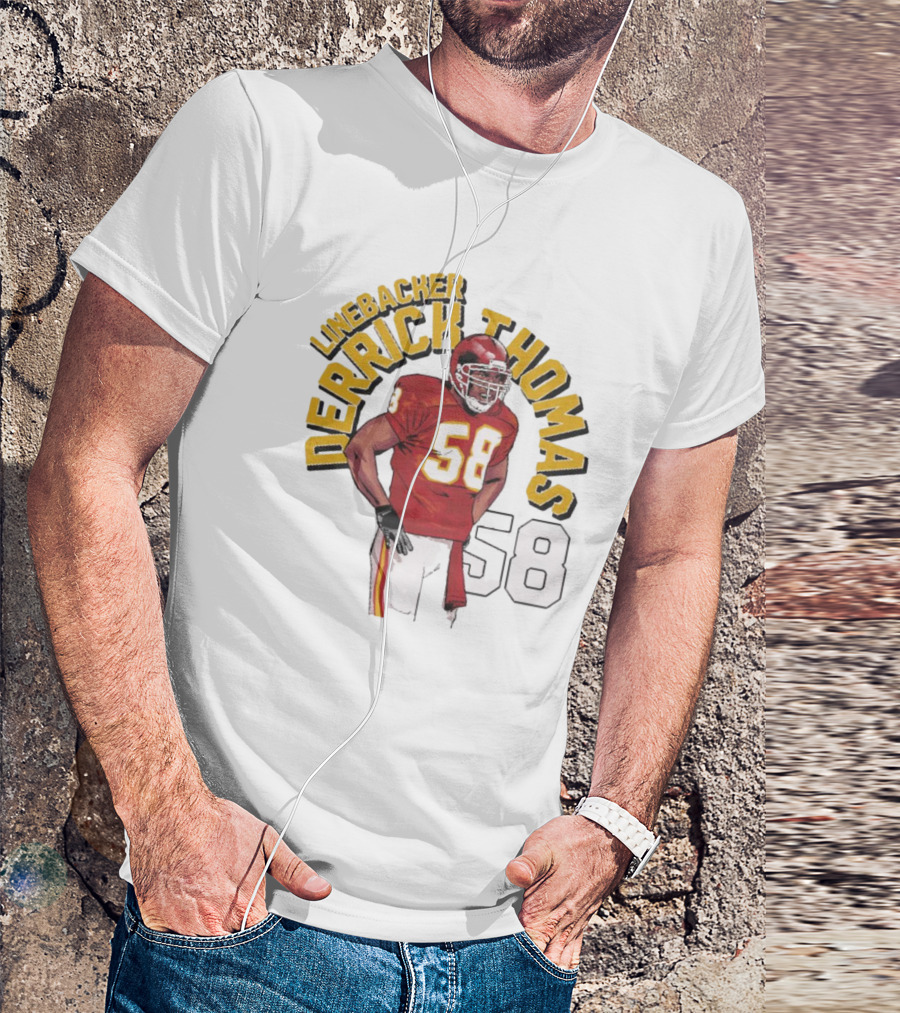 Linebacker Derrick Thomas 58 Kansas City Chiefs NFL T-Shirt