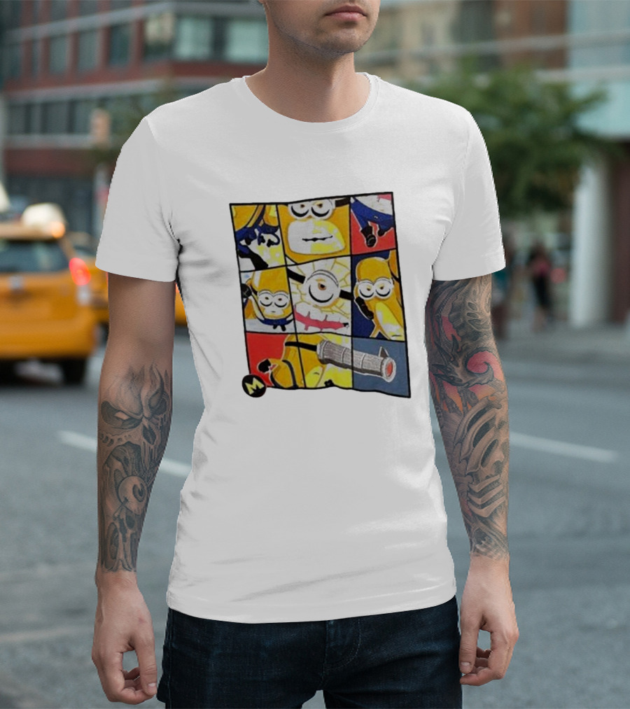 Despicable Me 4 Universal Studios Minion Comic Panel Essential Mega Minions T-Shirt