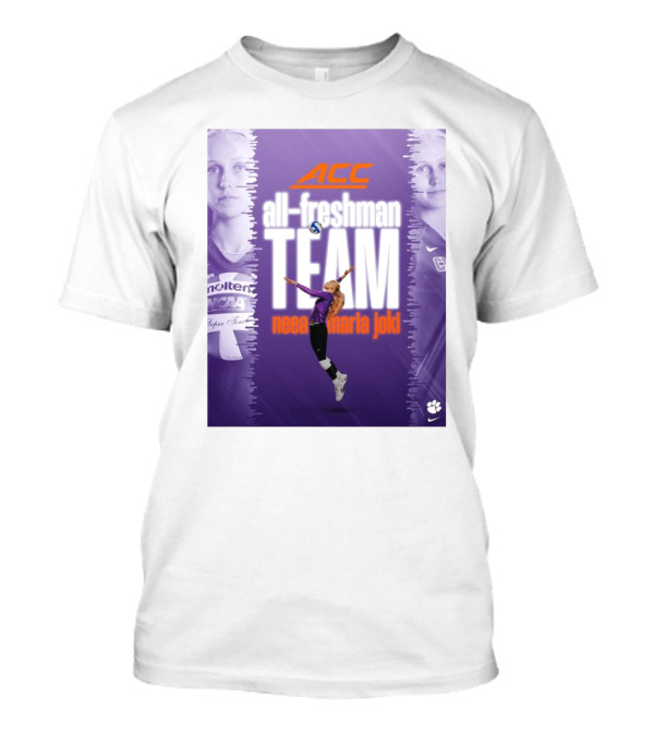 Clemson Tigers ACC All-Freshman Team Neea Maria Joki Volleyball Achievement T-Shirt