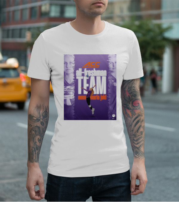 Clemson Tigers ACC All-Freshman Team Neea Maria Joki Volleyball Achievement T-Shirt