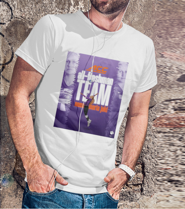 Clemson Tigers ACC All-Freshman Team Neea Maria Joki Volleyball Achievement T-Shirt