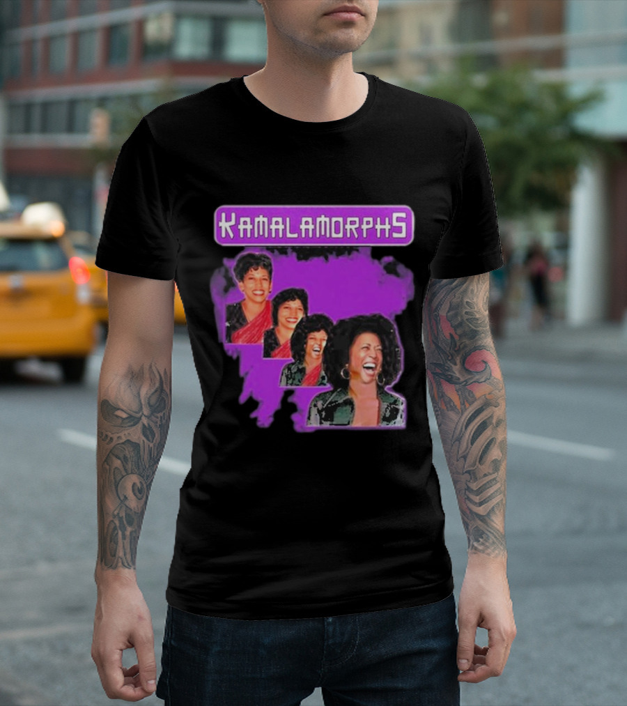 Kamala Harris Kamalamorphs Evolution Laughter Transformation T-Shirt