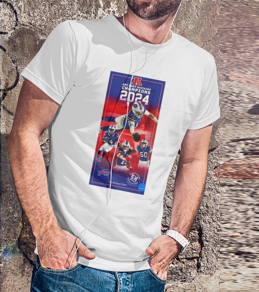 Buffalo Bills 2024 AFC East Division Champions 5X Winners The Buffalo News T-Shirt