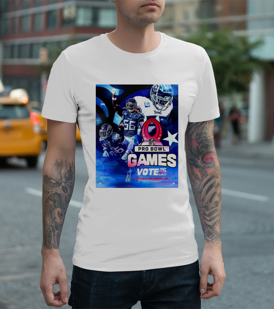 Tennessee Titans NFL Pro Bowl Games Vote 25 Kenneth Murray Jr. Linebacker T-Shirt