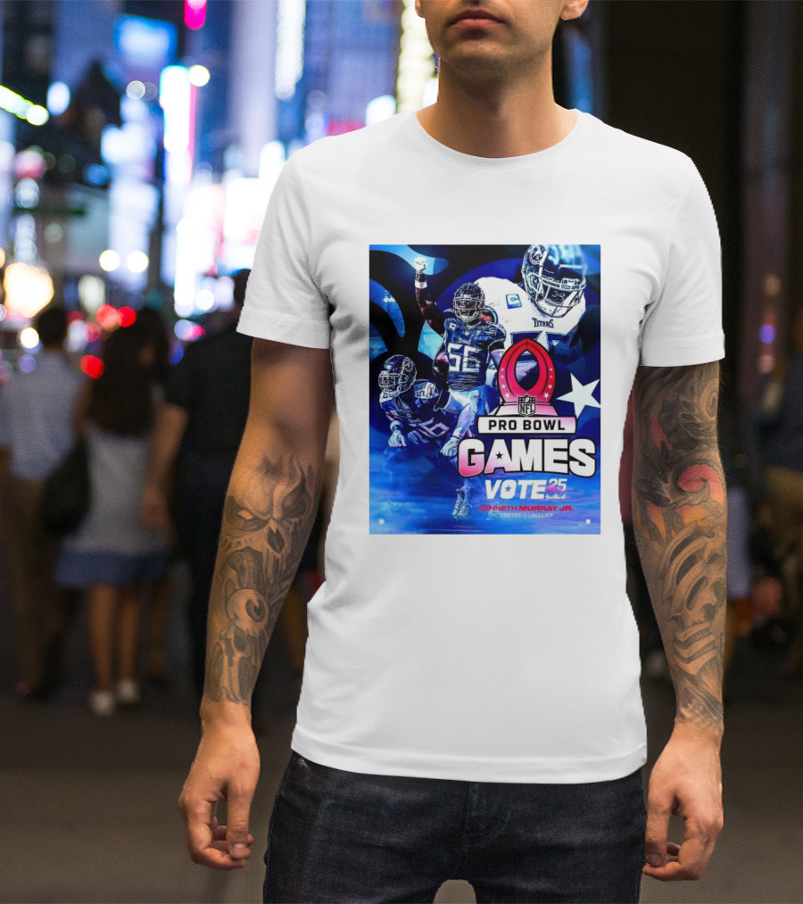 Tennessee Titans NFL Pro Bowl Games Vote 25 Kenneth Murray Jr. Linebacker T-Shirt