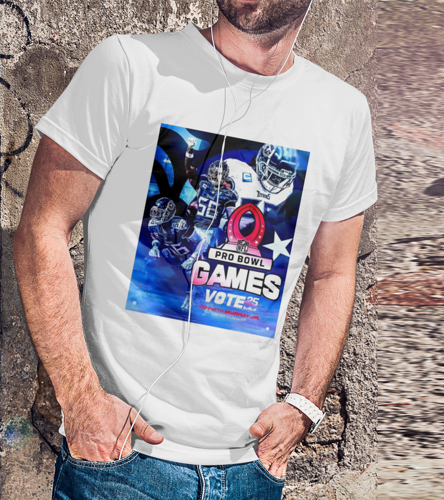 Tennessee Titans NFL Pro Bowl Games Vote 25 Kenneth Murray Jr. Linebacker T-Shirt