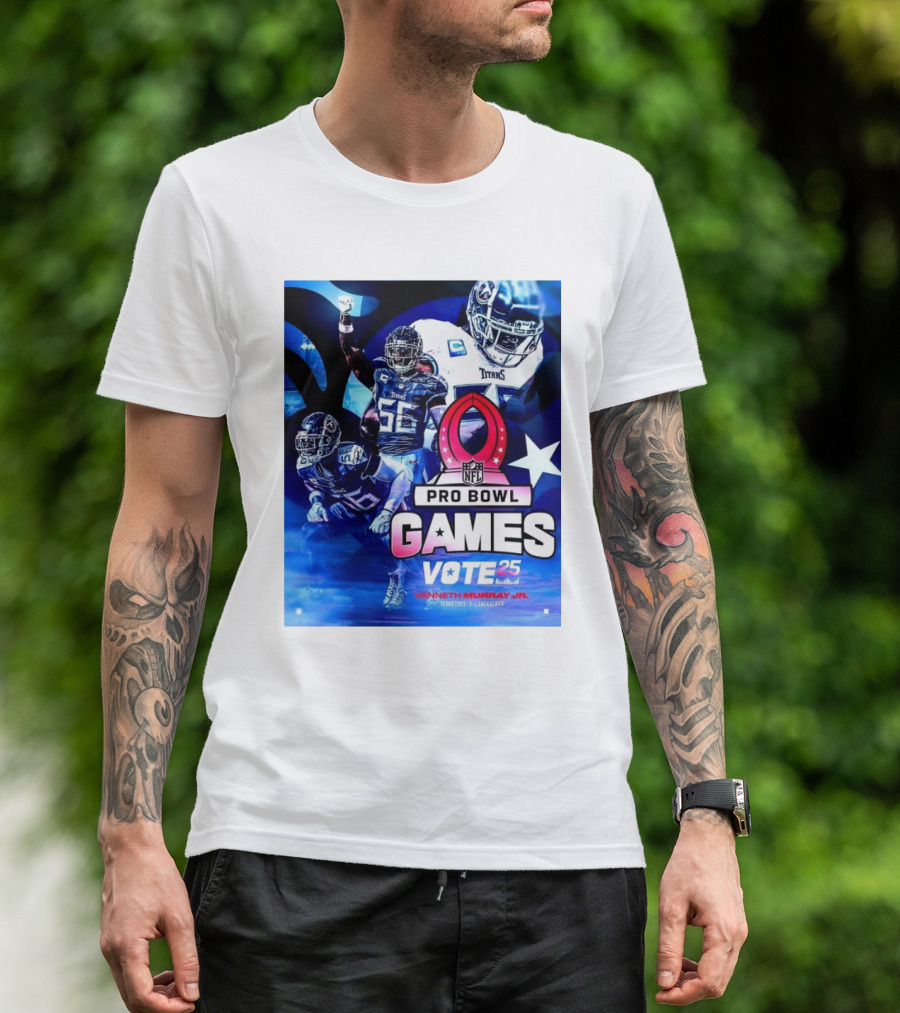 Tennessee Titans NFL Pro Bowl Games Vote 25 Kenneth Murray Jr. Linebacker T-Shirt