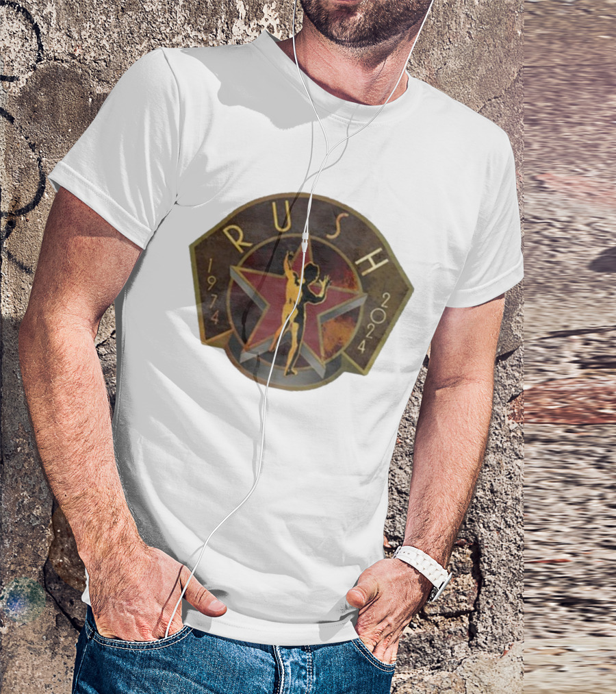 Rush Backstage 1974 2024 R50 Deco Raglan Star Man T-Shirt