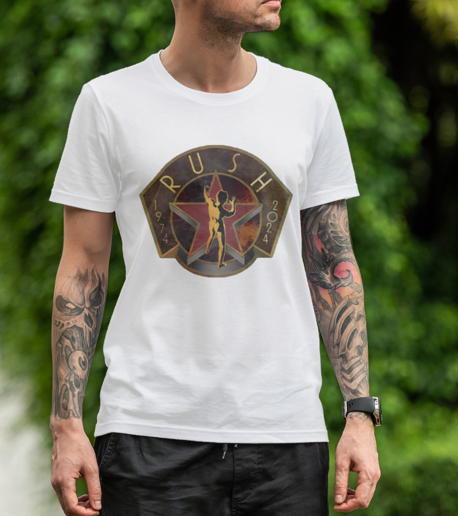 Rush Backstage 1974 2024 R50 Deco Raglan Star Man T-Shirt
