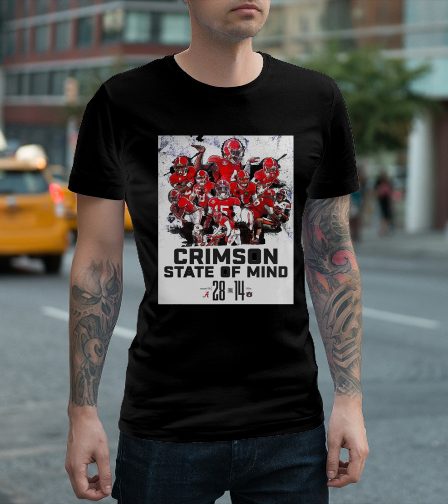 Crimson State of Mind Final Alabama 28 – 14 Auburn T-Shirt