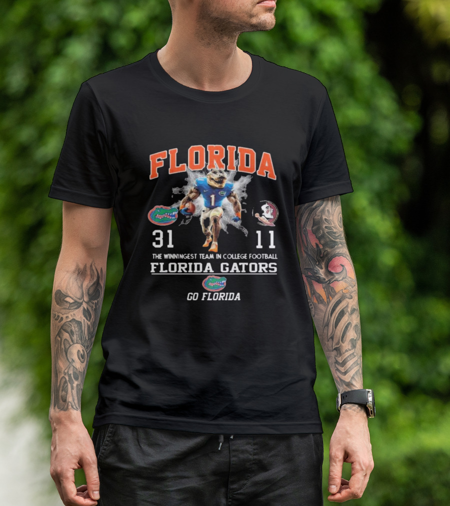 Florida Gators Vs Florida State Seminoles 31-11 The Winningest Team In College Football Florida Gators Go Florida T-Shirt
