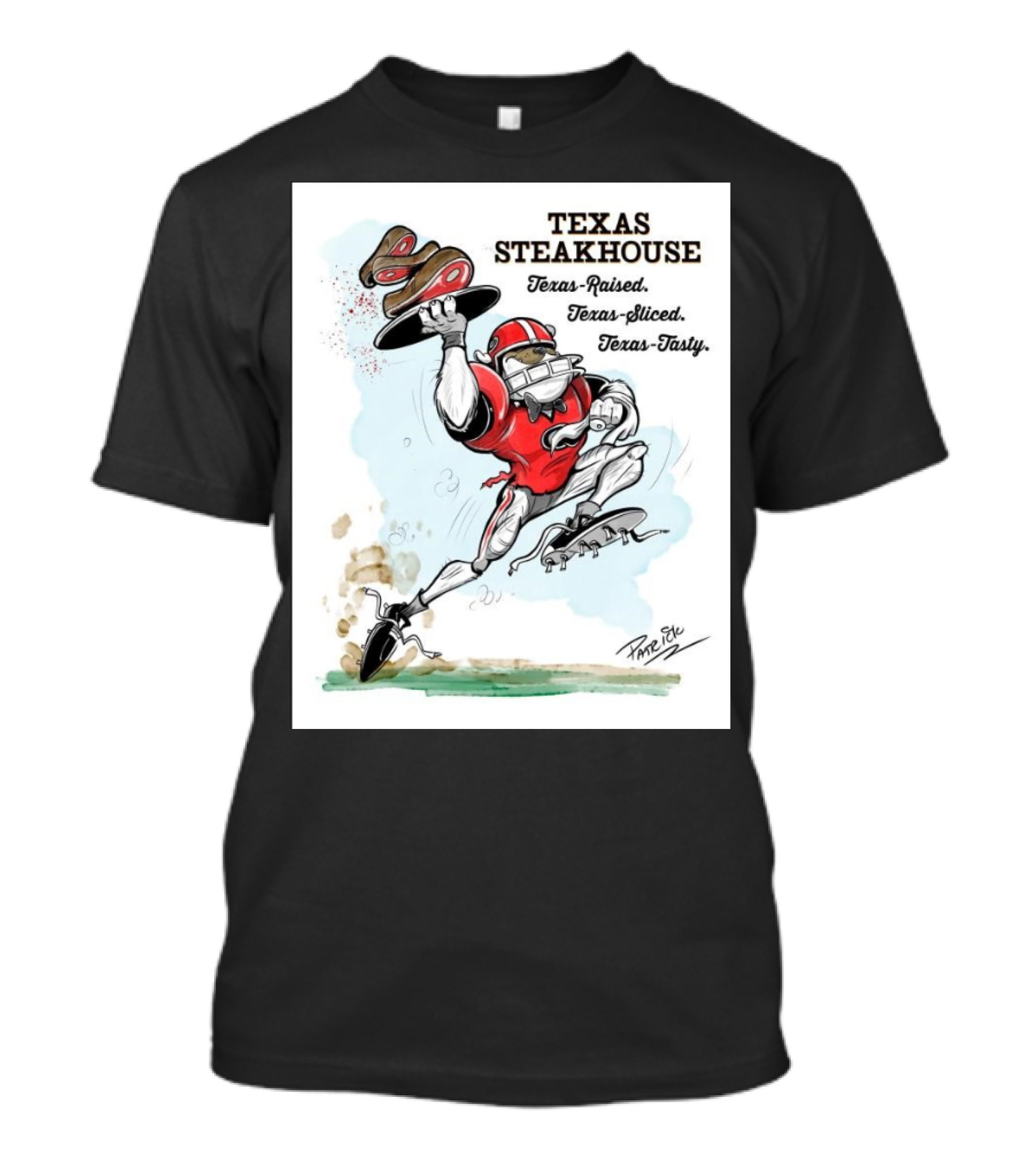 Georgia Bulldogs Texas Steakhouse Texas-Raised Texas-Sliced Texas-Tasty T-Shirt
