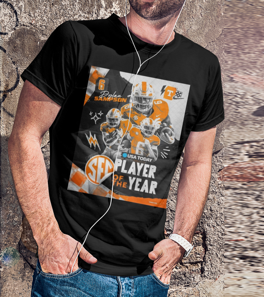 Tennessee Vols Dylan Sampson SEC Player Of The Year 2024 USA Today T-Shirt