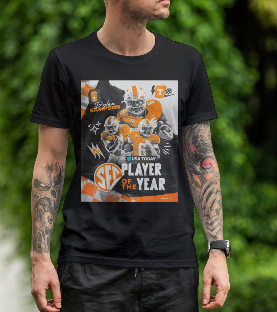 Tennessee Vols Dylan Sampson SEC Player Of The Year 2024 USA Today T-Shirt