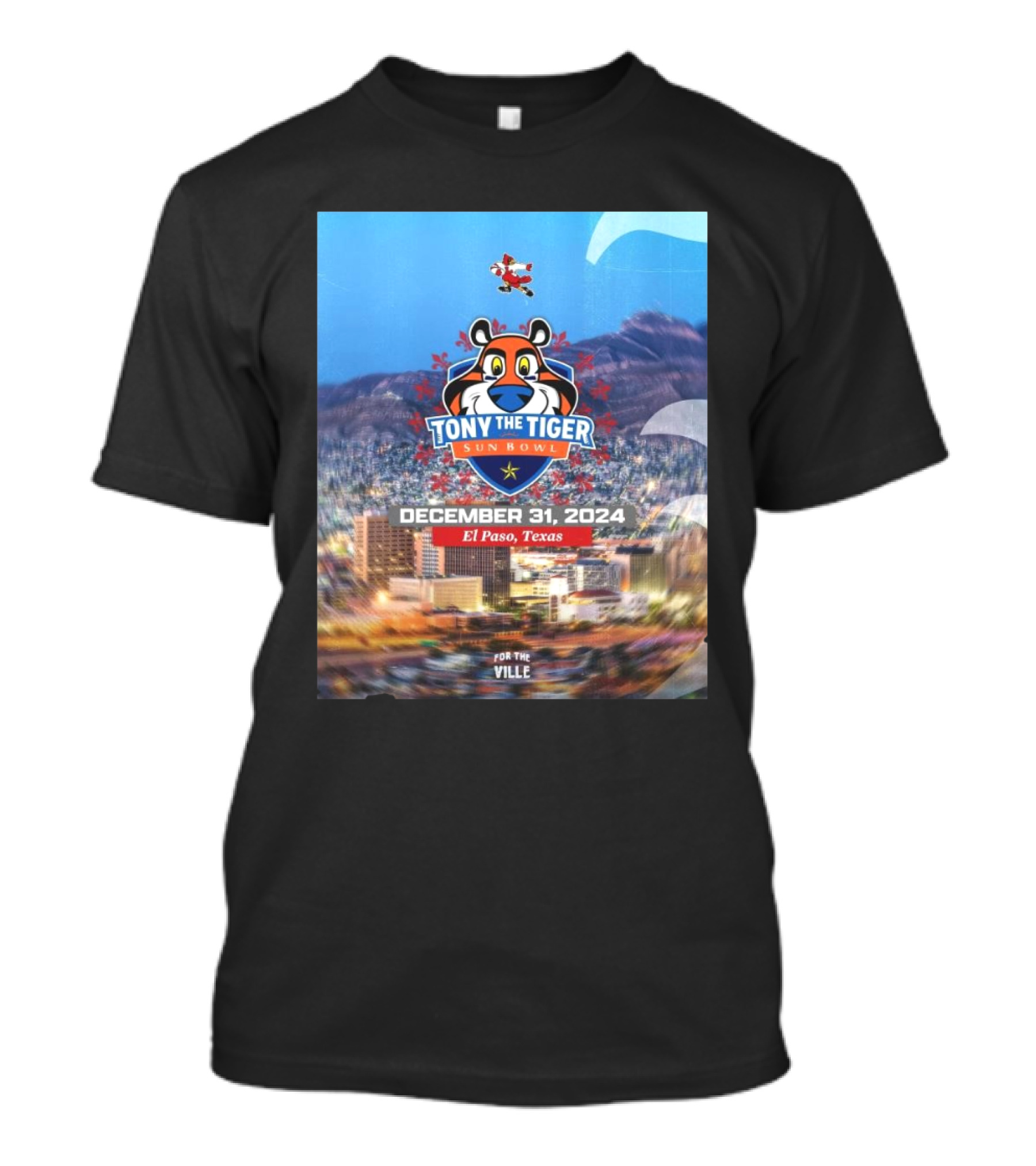 Louisville Cardinals Tony The Tiger Sun Bowl December 31 2024 El Paso Texas For The Ville T-Shirt