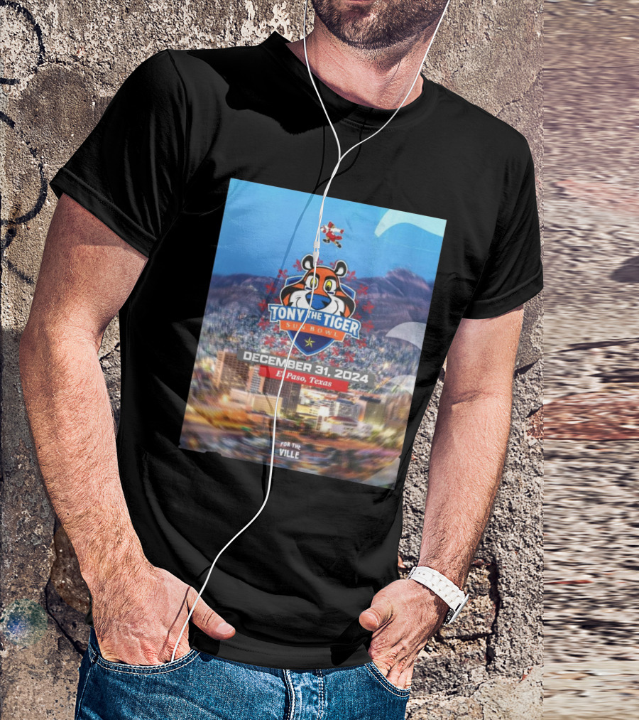 Louisville Cardinals Tony The Tiger Sun Bowl December 31 2024 El Paso Texas For The Ville T-Shirt