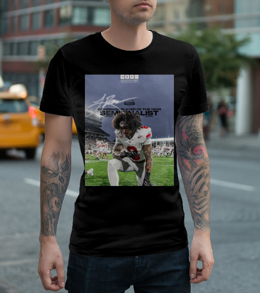 Ohio State Buckeyes Lathan Ransom 2024 Comeback Player Of The Year Semifinalist T-Shirt