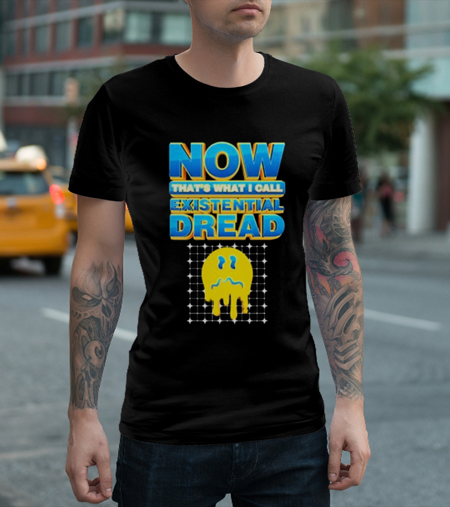 NOW That’s What I Call Existential Dread Melting Emoji Grid T-Shirt