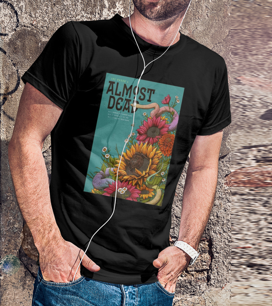 Joe Russo’s Almost Dead Tour Vibrant Floral And Snake T-Shirt
